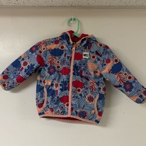 MEC Kids Floral Jacket Reversible - Blue and Pink Size 12M